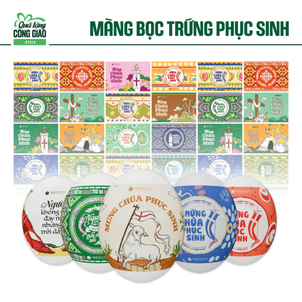 Màng bọc trứng Phục Sinh - Easter Egg Shrink Wrappers - Trang trí trứng Phục Sinh Việt Nam