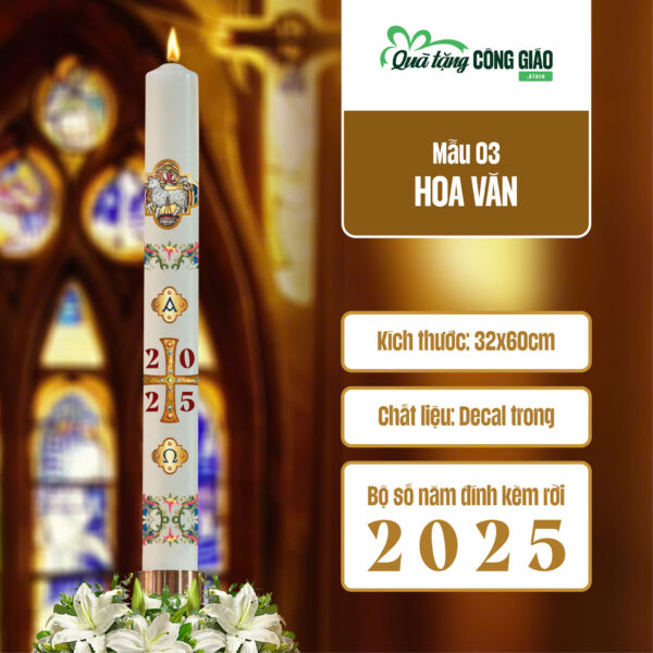 Decal dán nến Phục Sinh - Trang trí nến Phục Sinh - Hình ảnh 4
