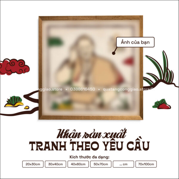 Tranh Canvas Giáo Hoàng Phanxicô theo phong cách đông hồ Việt Nam - Nhiều kích thước - Hình ảnh 9