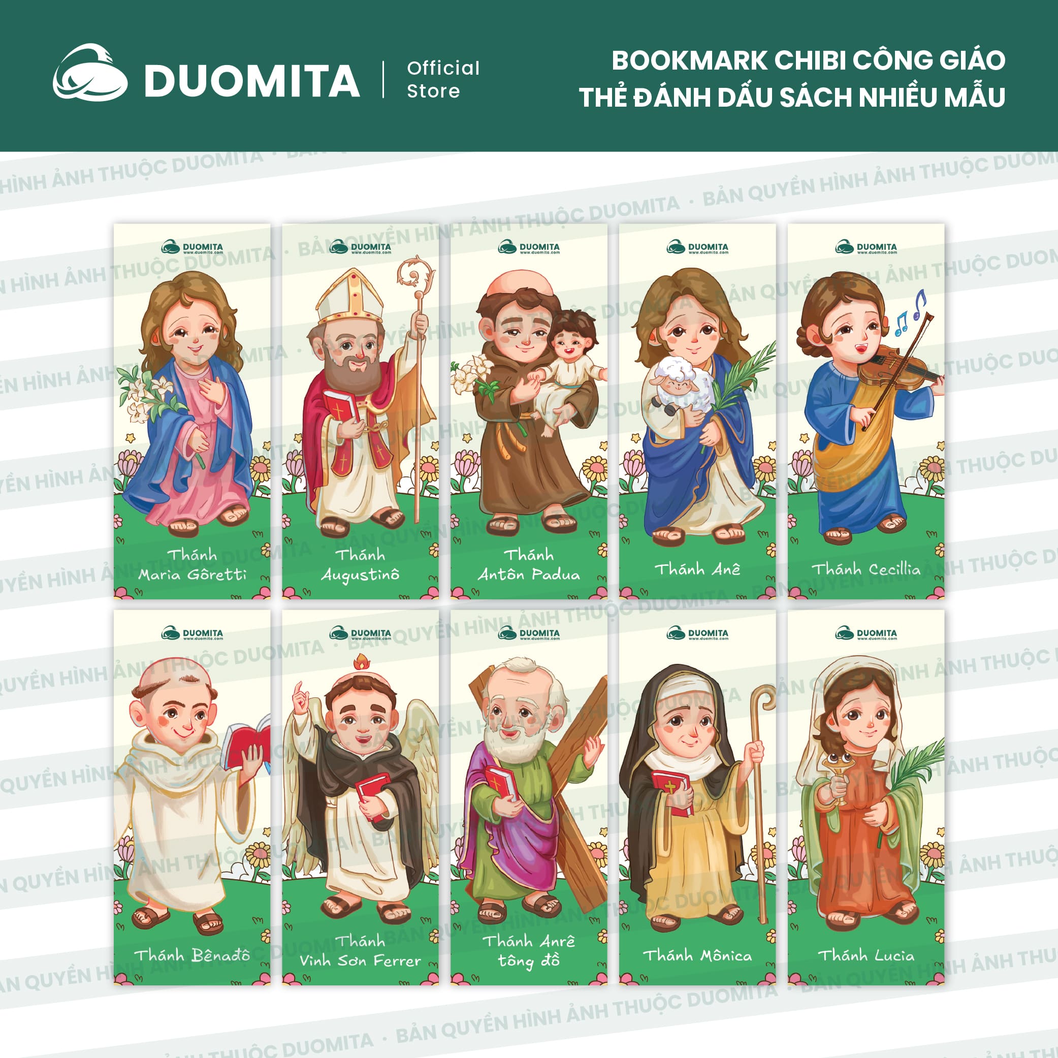 Bookmark Chibi Công Giáo - Thẻ đánh dấu sách Công Giáo nhiều mẫu - Hình ảnh 6
