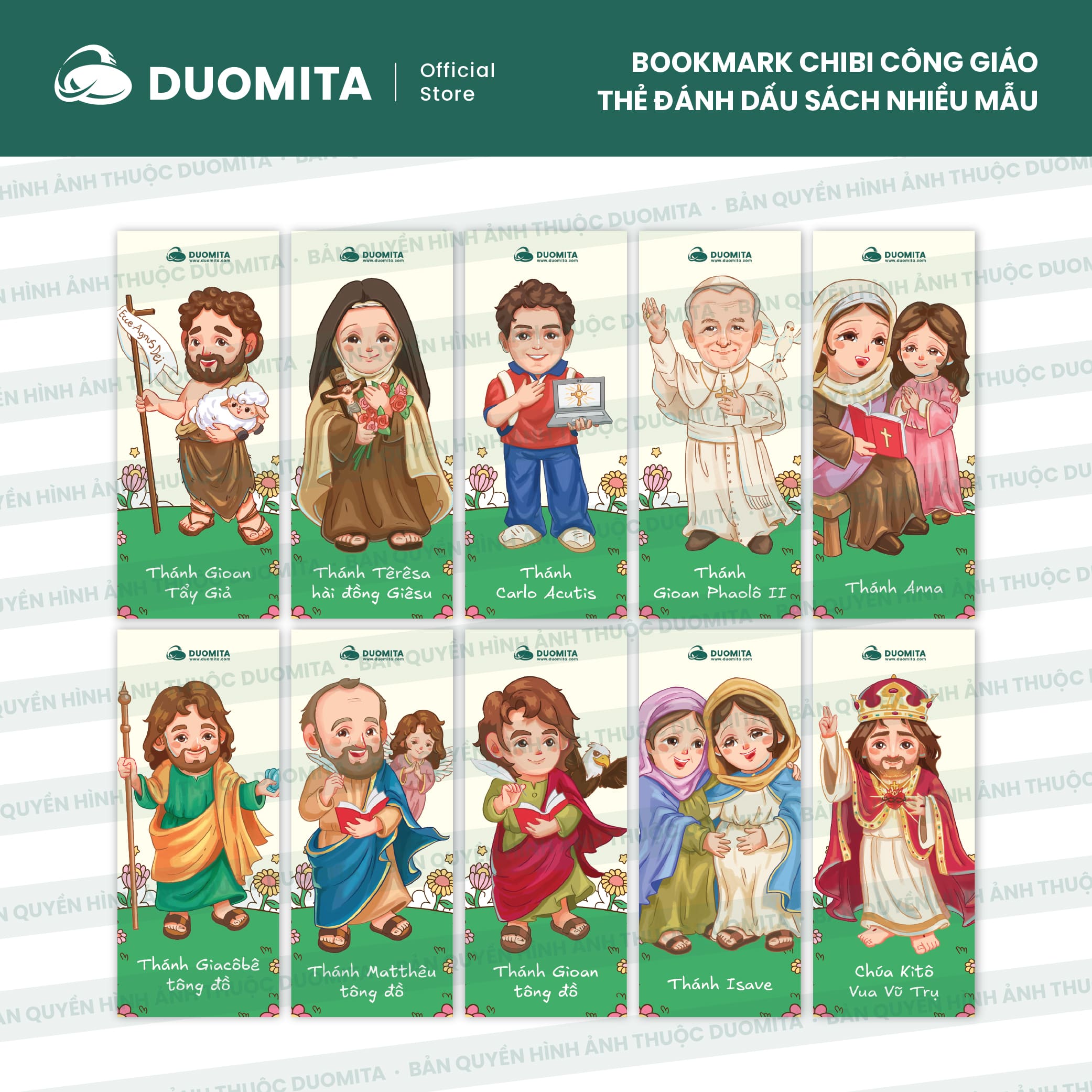 Bookmark Chibi Công Giáo - Thẻ đánh dấu sách Công Giáo nhiều mẫu - Hình ảnh 5