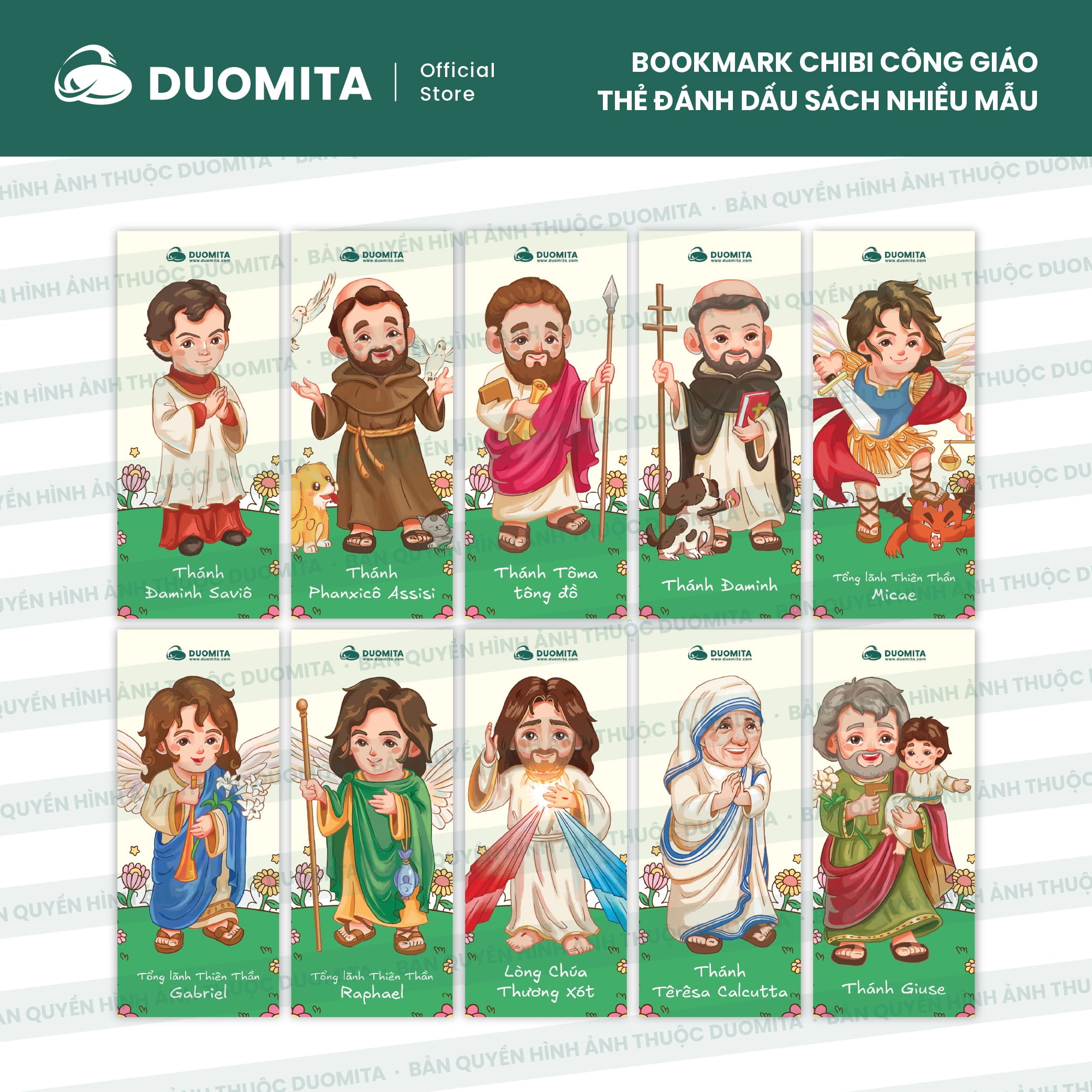Bookmark Chibi Công Giáo - Thẻ đánh dấu sách Công Giáo nhiều mẫu - Hình ảnh 4