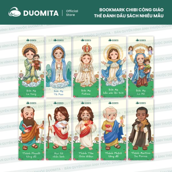 Bookmark Chibi Công Giáo - Thẻ đánh dấu sách Công Giáo nhiều mẫu - Hình ảnh 3